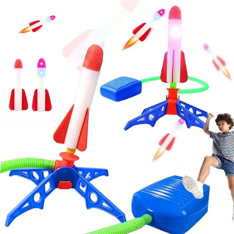 Kids Outdoor Gear - 어린이용 야외 로켓 발사기, 발로 밀어서