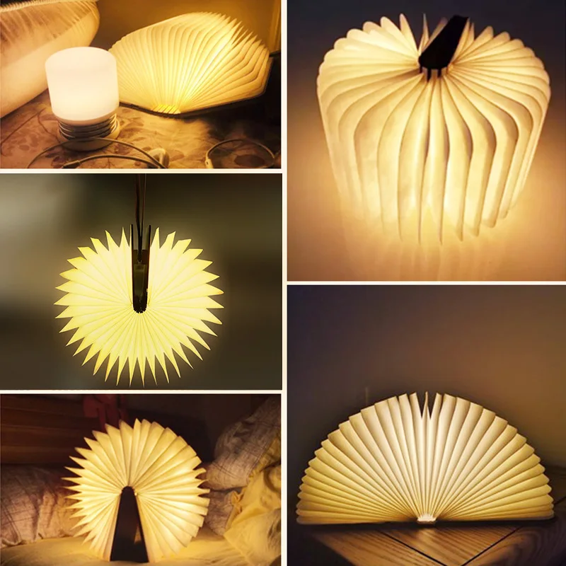 Kids Outdoor Wooden Table - 3D 접는 크리 에이 티브 LED
