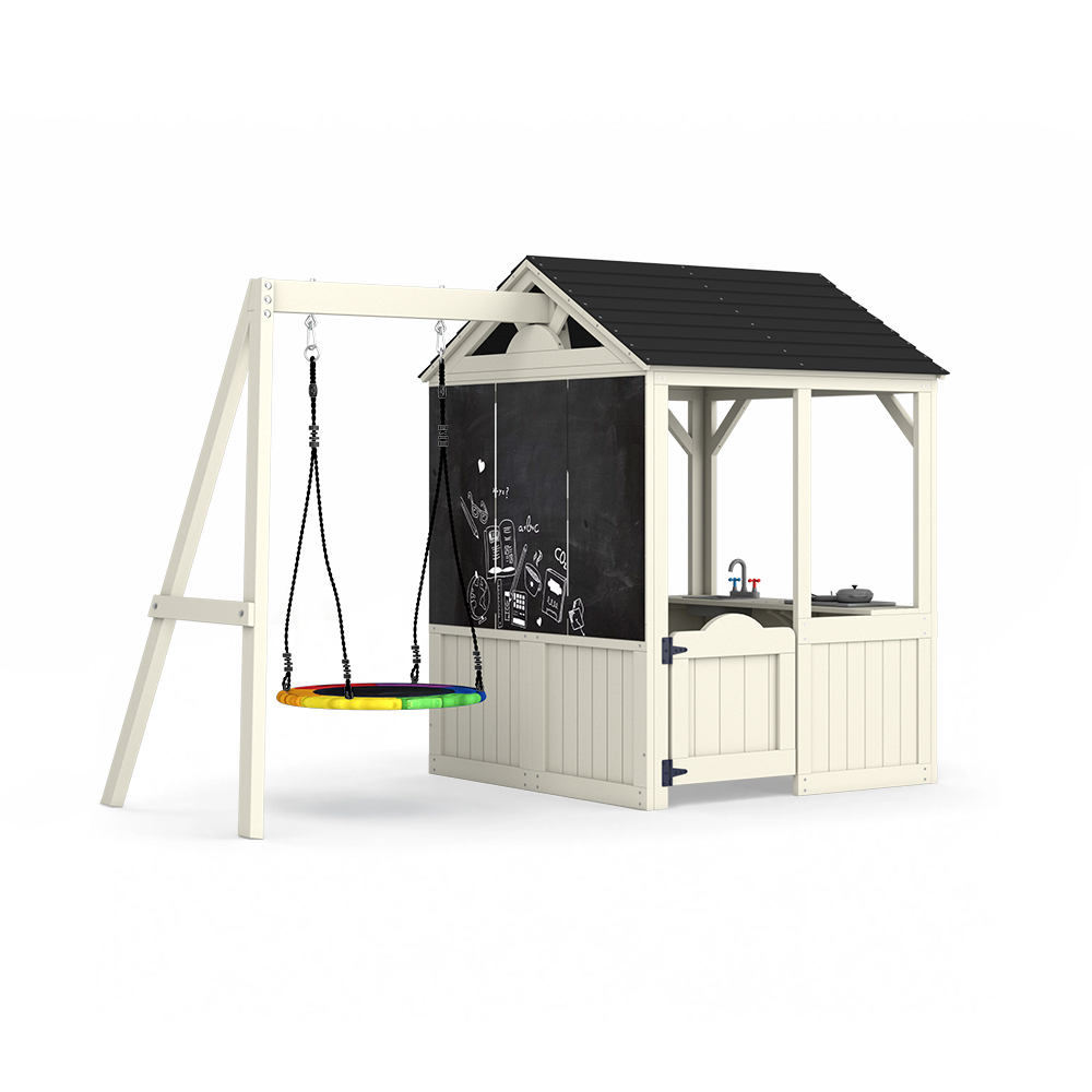 Kids Outdoor Wooden Playhouse - 정원 건물 가구 어린이 놀이집 놀이터
