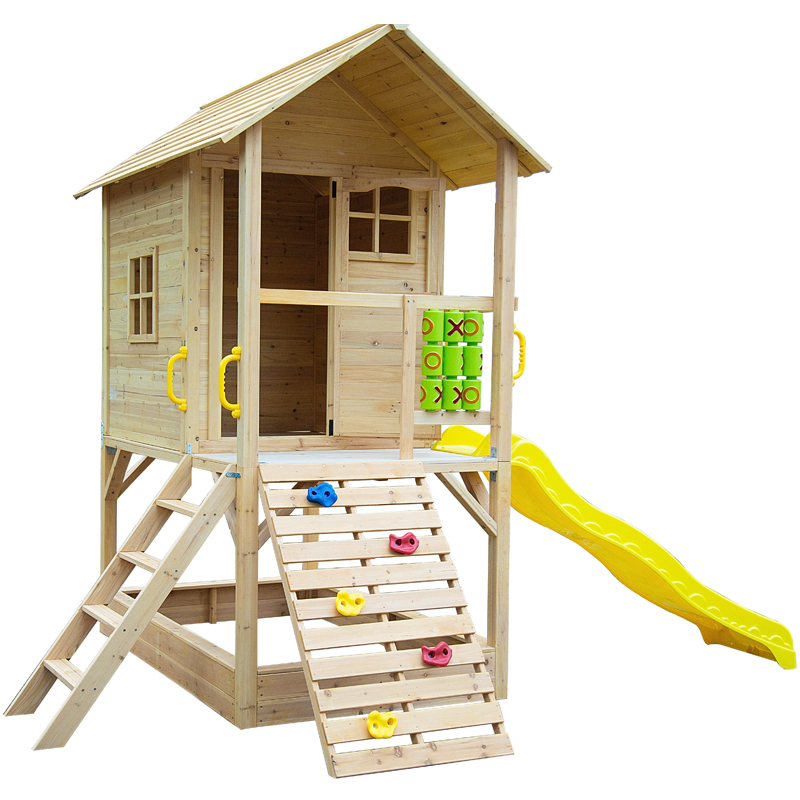 Kids Outdoor Wooden Playhouse - 어린이용 야외 목재 놀이집 정원용 어린이용
