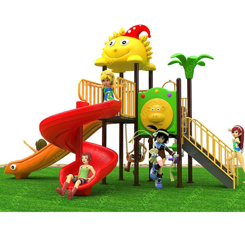 Kids Outdoor Garden - 상업용 플라스틱 슬라이드 450x270x280cm 어린이 야외