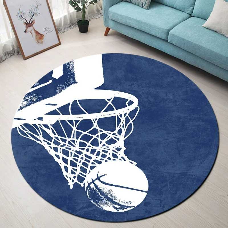 Kids Outdoor Floor Cushions - 어린이용 농구 라운드 러그 및 카펫,