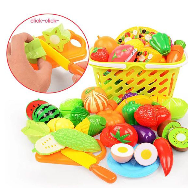 Kids Outdoor Kitchen Set - 어린이 장난감 과일과 야채 자르기 세트