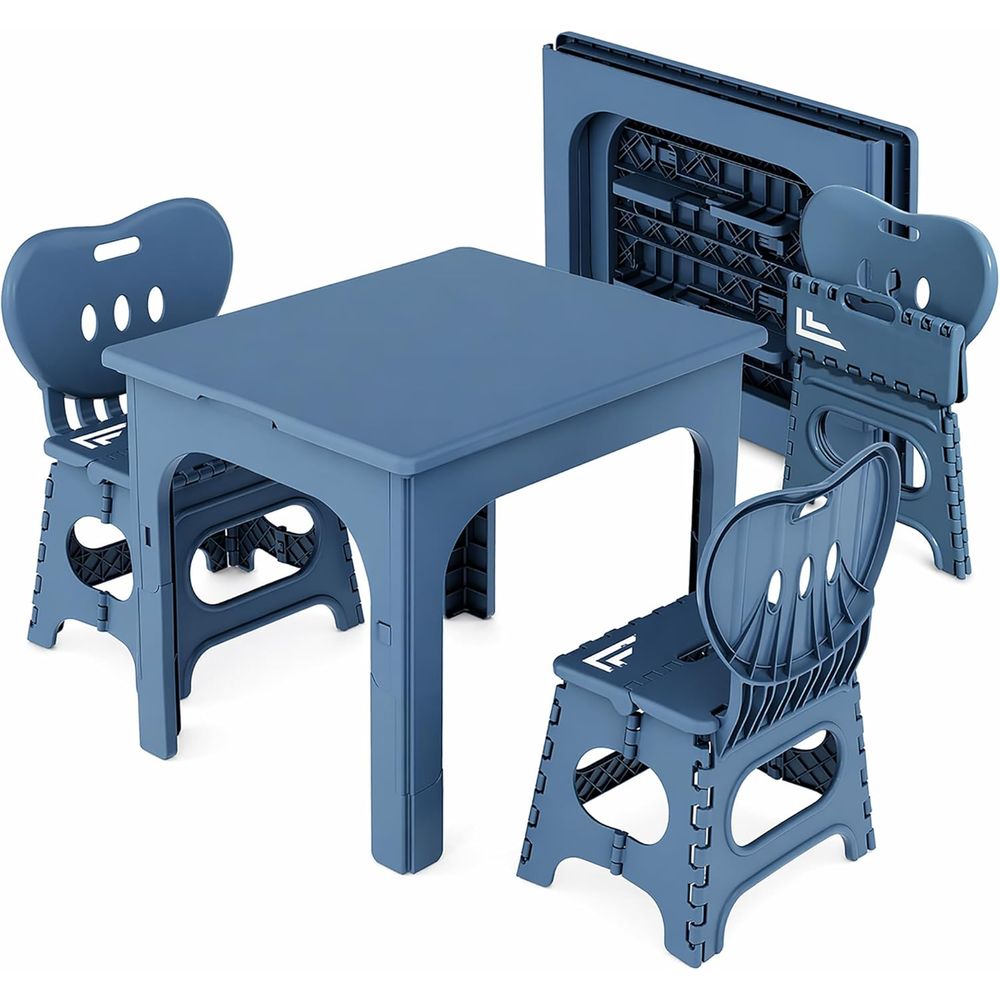 Kids Outdoor Wooden Table - 접이식 테이블 및 의자 세트, 높이
