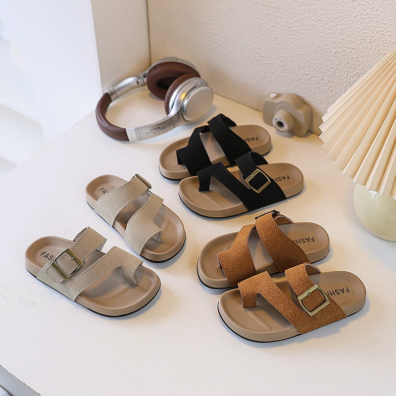 Kids Indoor Outdoor Slippers - 키즈 슬리퍼 남아 코르크 샌들 캐주얼