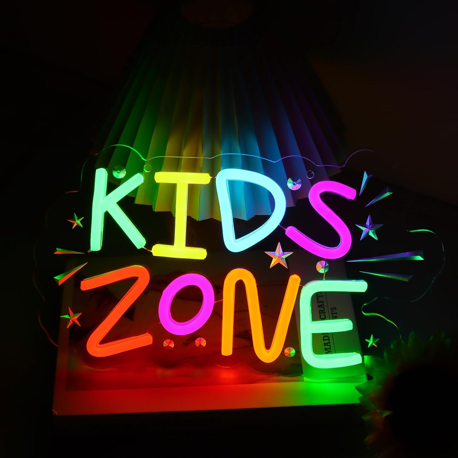 Kids Outdoor Zone - 키즈존 네온사인 아트 벽등 USB 전원