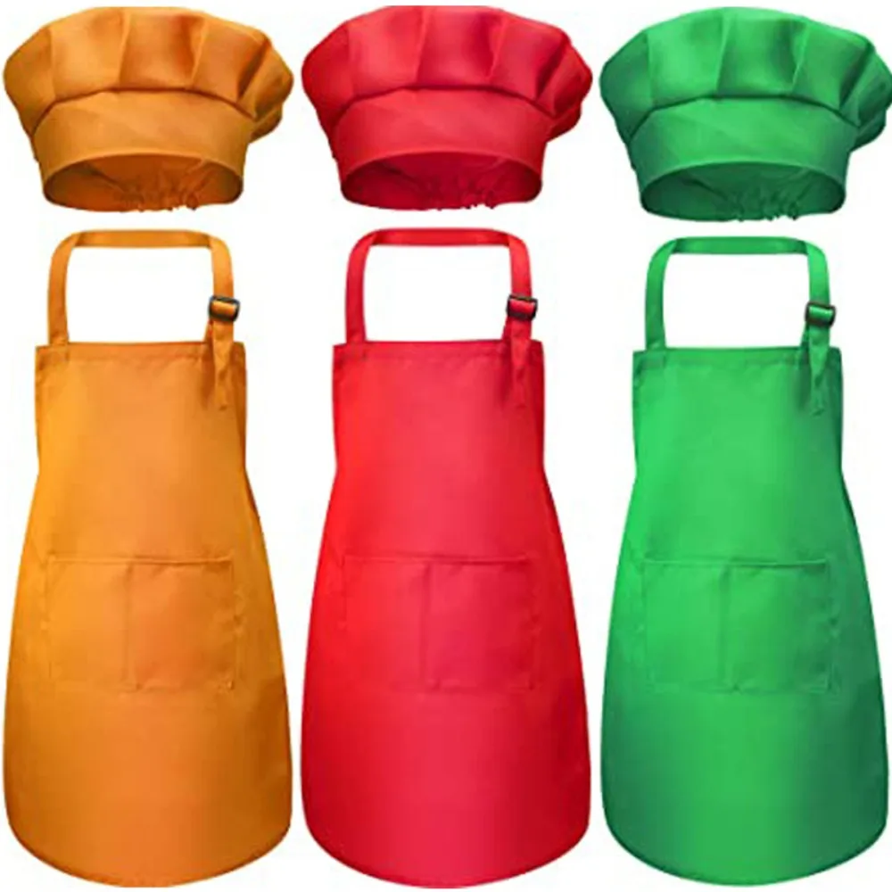 Kids Outdoor Kitchen Set - 어린이 셰프 앞주머니 앞치마 남아 여아