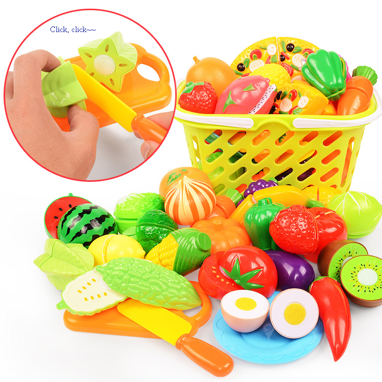 Kids Outdoor Kitchen Set - 어린이를위한 절단 놀이 음식 세트 시뮬레이션