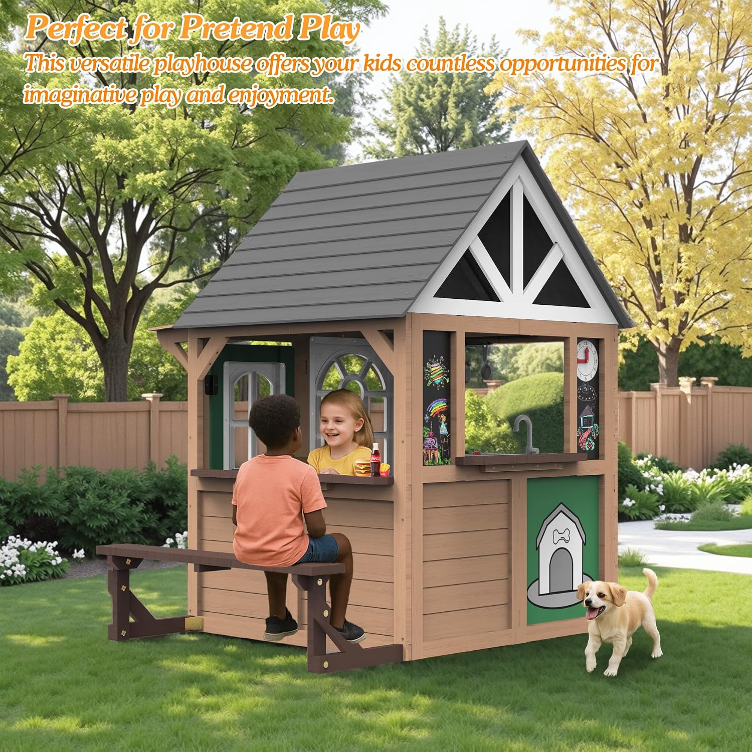 세이젠 야외 놀이집 (어린이용), 전나무 목재 키즈 플 - Kids Outdoor Wooden Playhouse 리뷰 및 가격
