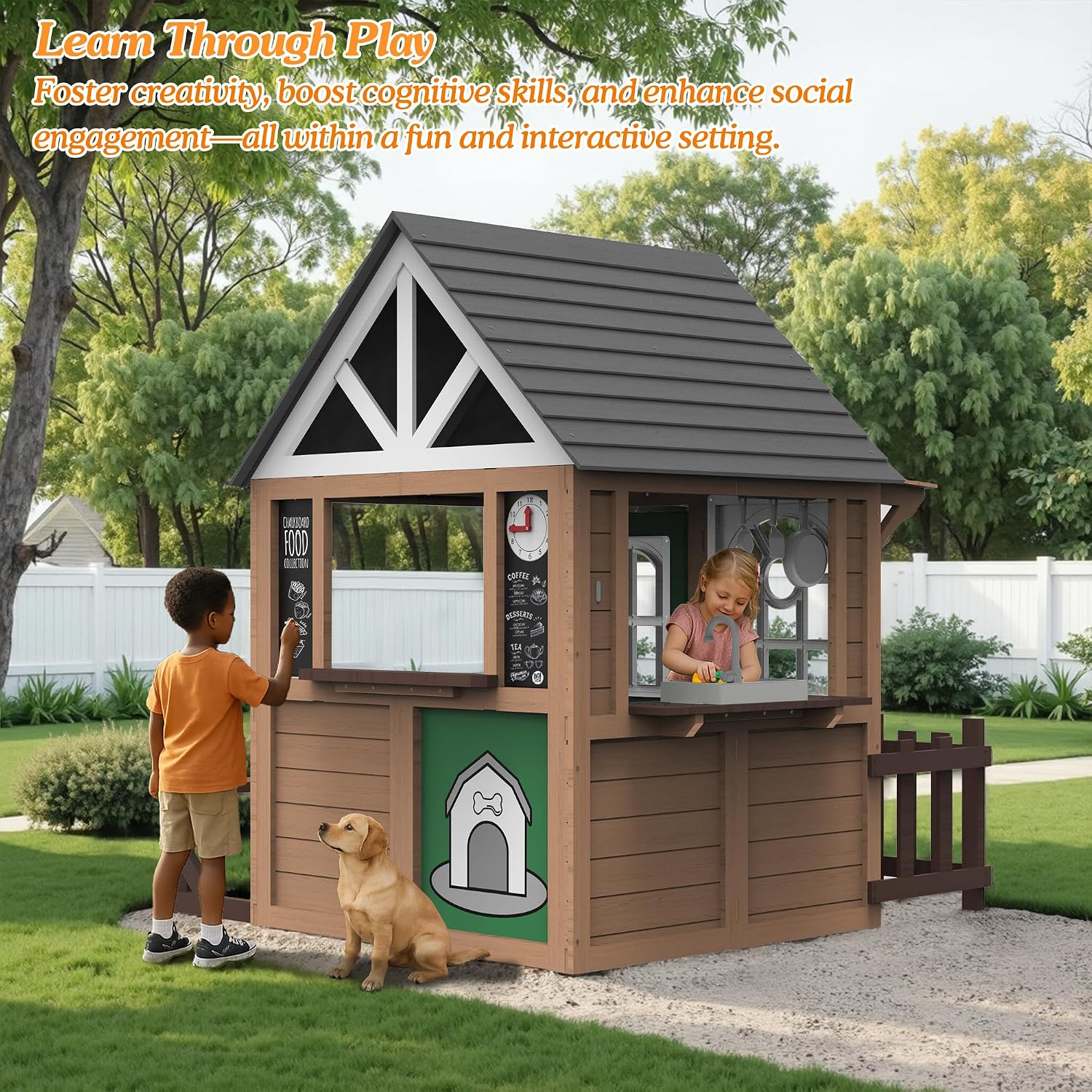 세이젠 야외 놀이집 (어린이용), 전나무 목재 키즈 플 - Kids Outdoor Wooden Playhouse 리뷰 및 가격