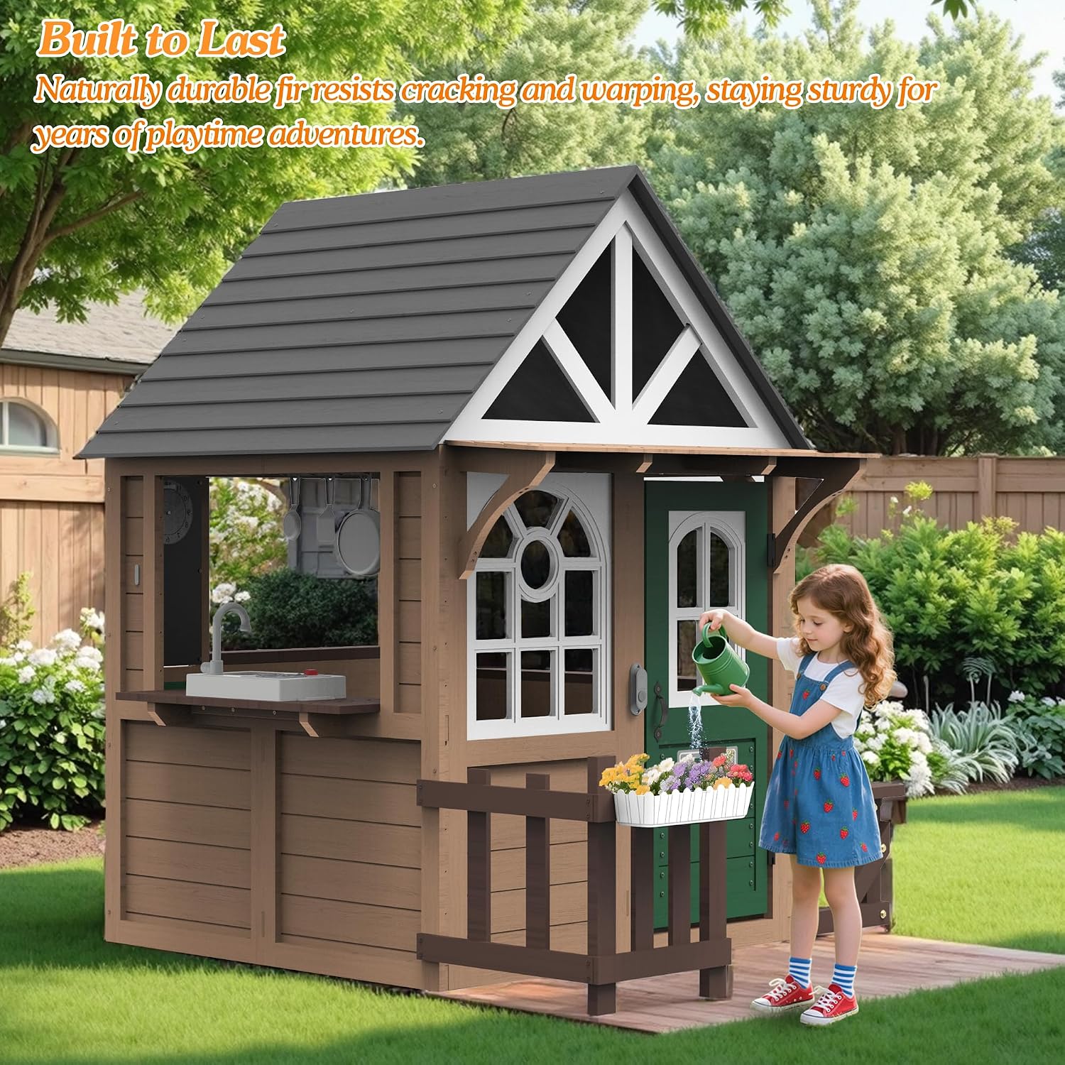세이젠 야외 놀이집 (어린이용), 전나무 목재 키즈 플 - Kids Outdoor Wooden Playhouse 리뷰 및 가격