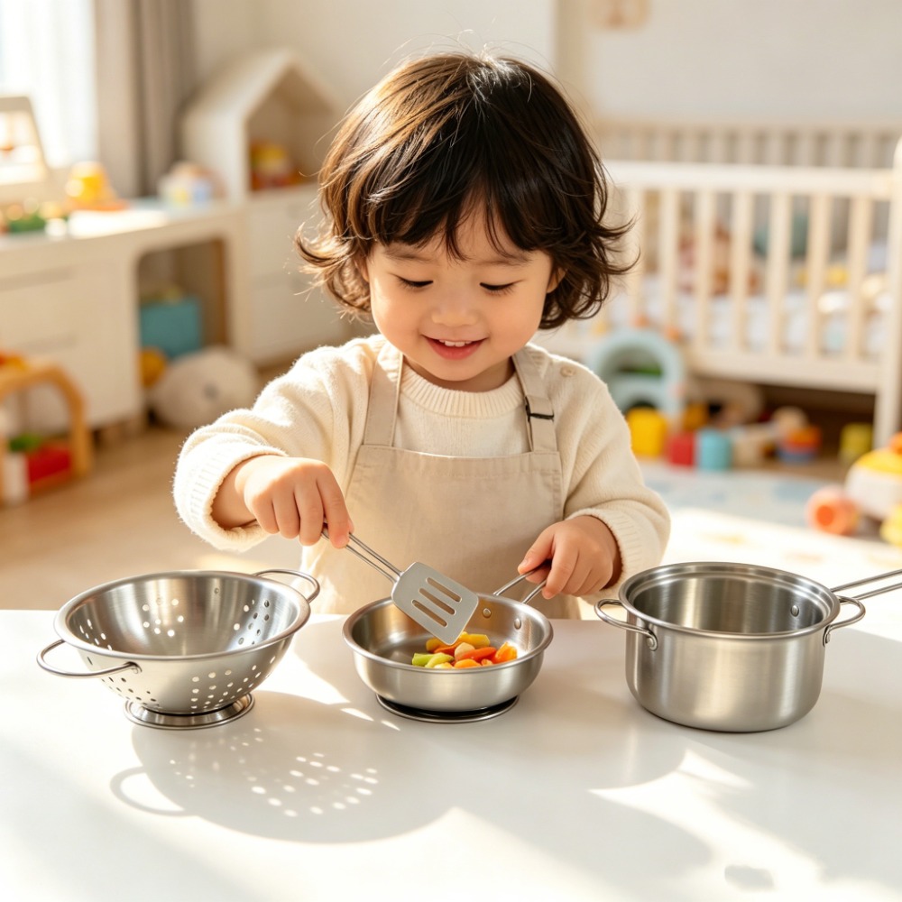5종 어린이용 스테인리스 스틸 조리기구 장난감, 미니  - Kids Outdoor Kitchen Set 리뷰 및 가격