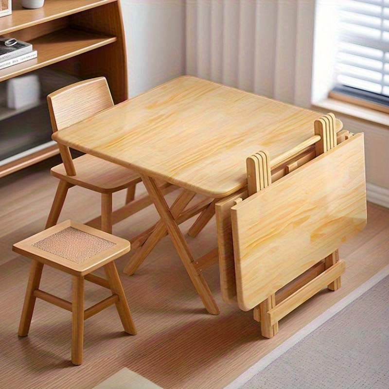 친환경 목재 접이식 사각 테이블 1개 - 휴대용 및 컴 - Kids Outdoor Wooden Table 리뷰 및 가격
