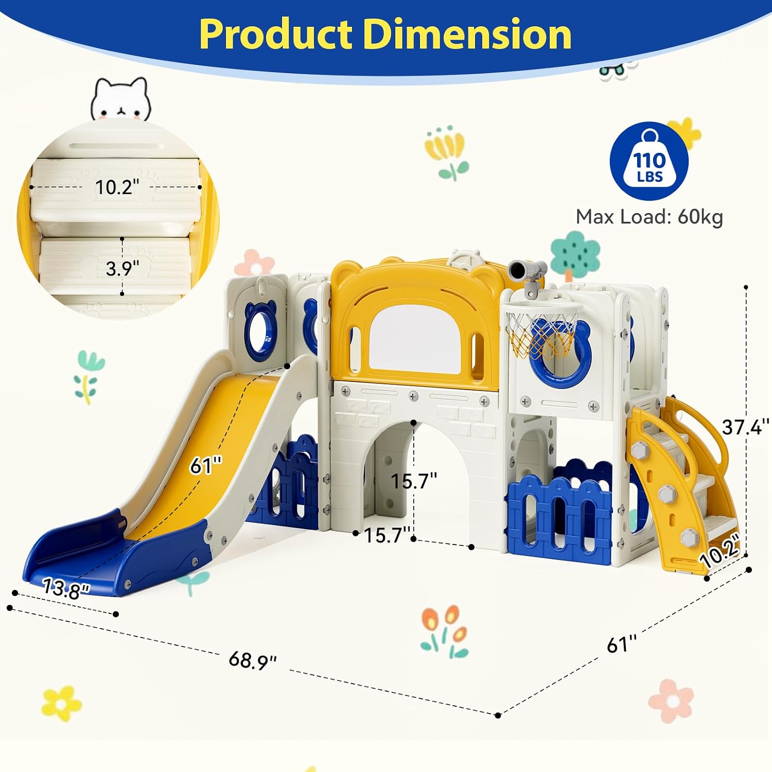 10-in-1 유아용 슬라이드 세트, 화이트보드가 있는 - Kids Outdoor Toys B&Q 리뷰 및 가격