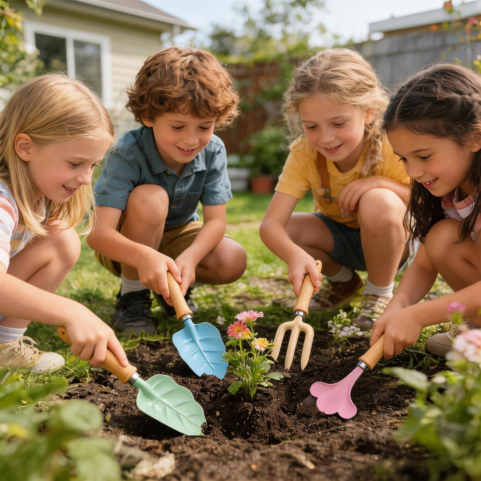 어린이 정원 가꾸기 세트 4종 나뭇잎 모양 휴대용 파종 - Kids Outdoor Garden 리뷰 및 가격