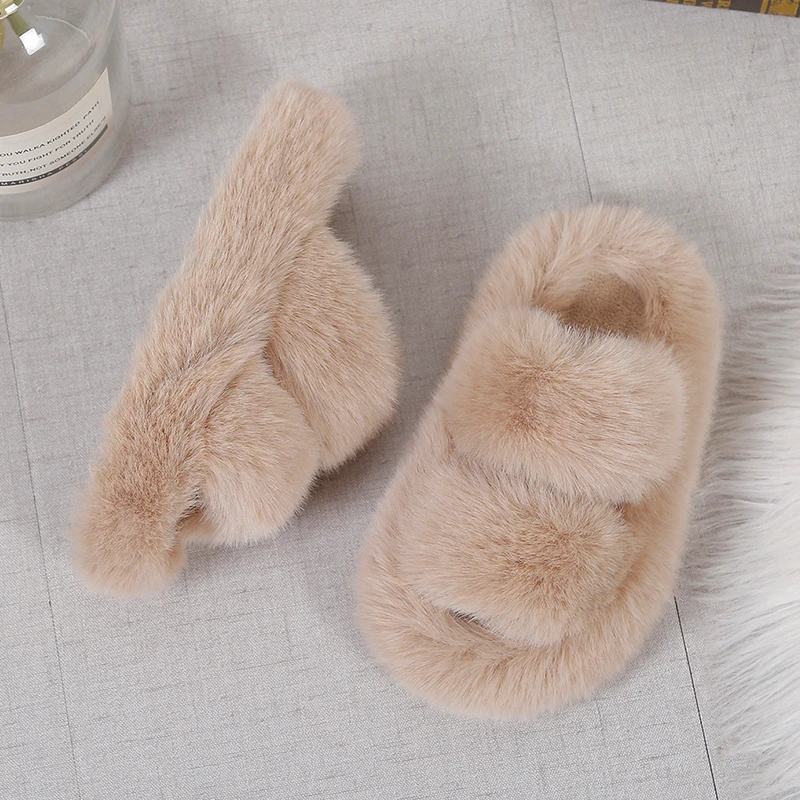 여아용 겨울 모피 슬리퍼, 클래식 심플 플러시 슬리퍼, - Kids Indoor Outdoor Slippers 리뷰 및 가격