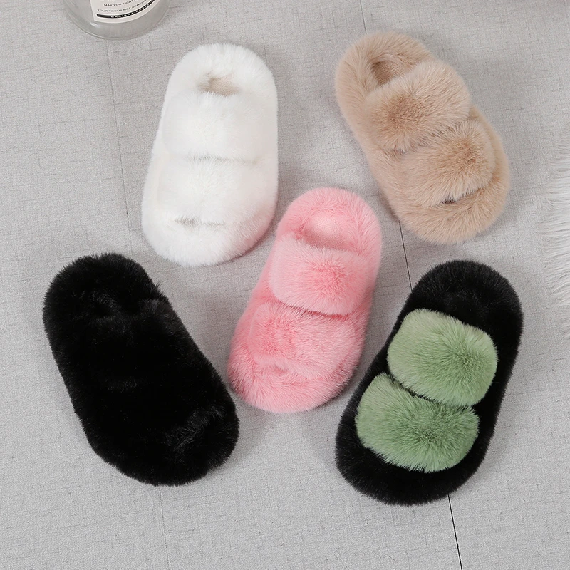 여아용 겨울 모피 슬리퍼, 클래식 심플 플러시 슬리퍼, - Kids Indoor Outdoor Slippers 리뷰 및 가격