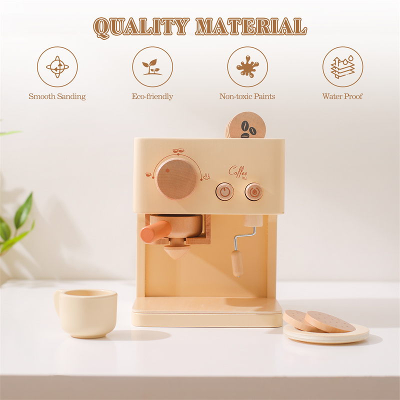 어린이 나무 몬테소리 장난감 세트 어린이 커피 기계 주 - Kids Outdoor Kitchen Set 리뷰 및 가격