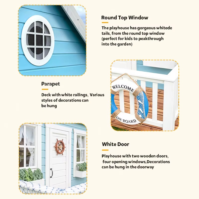 야외 정원용 나무 어린이 놀이집 - Kids Outdoor Wooden Playhouse 리뷰 및 가격